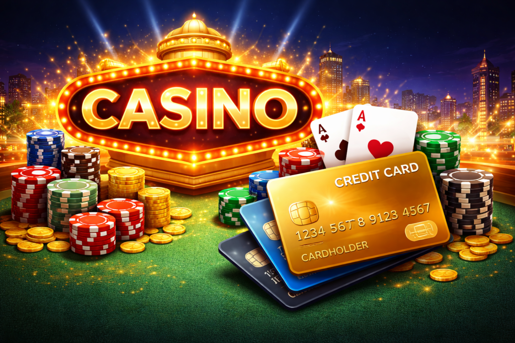 credit card casino gambling logo